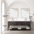 Lexora Norwalk 80 inch W Brown Oak Double Sink Vanity Cabinet, Cultured Marble Top, Faucet Set, and 36 in Mirrors - LVN80DK311