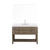 Lexora Norwalk 48 inch W Grey Oak Vanity Cabinet, White Quartz Top, Faucet Set, and 46 in Mirror - LVN48SR211