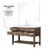 Lexora Norwalk 48 inch W Grey Oak Vanity Cabinet, White Quartz Top, Faucet Set, and 46 in Mirror - LVN48SR211