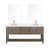 Lexora Norwalk 72 inch W Grey Oak Double Sink Vanity Cabinet, Cultured Marble Top, Faucet Set, and 34 in Mirrors - LVN72DR311