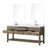 Lexora Norwalk 72 inch W Grey Oak Double Sink Vanity Cabinet, Cultured Marble Top, Faucet Set, and 34 in Mirrors - LVN72DR311