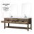 Lexora Norwalk 80 inch W Grey Oak Double Sink Vanity Cabinet, White Quartz Top, Faucet Set, and 36 in Mirrors - LVN80DR211