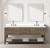Lexora Norwalk 80 inch W Grey Oak Double Sink Vanity Cabinet, Cultured Marble Top, Faucet Set, and 36 in Mirrors - LVN80DR311