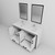 Lexora Ziva 60 inch W White Double Sink Vanity Cabinet, White Quartz Top, Faucet Set and 22 in Mirrors - LVZV60DA211