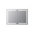 Lexora Mesa 40 inch W x 28 in H Surface-Mount LED Mirror Medicine Cabinet with Defogger - LLMCME4028
