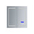 Lexora Bracciano 24 in. W x 30 in. H Surface-Mount LED Mirror Medicine Cabinet with Defogger - LB2430LEDMC