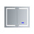Lexora Bracciano 36 in. W x 28 in. H Surface-Mount LED Mirror Medicine Cabinet with Defogger - LB3628LEDMC