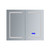 Lexora Bracciano 36 in. W x 28 in. H Surface-Mount LED Mirror Medicine Cabinet with Defogger - LB3628LEDMC