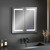 Lexora Bracciano 36 in. W x 28 in. H Surface-Mount LED Mirror Medicine Cabinet with Defogger - LB3628LEDMC