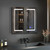 Lexora Bracciano 36 in. W x 28 in. H Surface-Mount LED Mirror Medicine Cabinet with Defogger - LB3628LEDMC