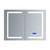 Lexora Lesina 40 in. W x 28 in. H Surface-Mount LED Mirror Medicine Cabinet with Defogger - LL4028LEDMC