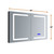 Lexora Lesina 40 in. W x 28 in. H Surface-Mount LED Mirror Medicine Cabinet with Defogger - LL4028LEDMC