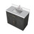 Lexora Abbey 36 inch W Black Oak Vanity Cabinet, White Quartz Top, and Faucet Set - LVA36SJ201