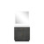 Lexora Abbey 36 inch W Black Oak Vanity Cabinet White Quartz Countertop and 34 in Mirror - LVA36SJ210