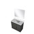 Lexora Abbey 36 inch W Black Oak Vanity Cabinet White Quartz Countertop and 34 in Mirror - LVA36SJ210
