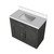 Lexora Abbey 36 inch W Black Oak Vanity Cabinet and Cultured Marble Top - LVA36SJ300