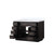 Lexora Abbey 48 inch W Black Oak Vanity Cabinet and White Quartz Top - LVA48SJ200