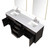 Lexora Abbey 80 inch W Black Oak Double Sink Vanity Cabinet, White Quartz Top, Faucet Set, and 36 in Mirrors - LVA80DJ211