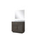 Lexora Abbey 36 inch W Brown Oak Vanity Cabinet Carrara Marble Countertop and 34 in Mirror - LVA36SK110