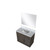 Lexora Abbey 36 inch W Brown Oak Vanity Cabinet Carrara Marble Countertop and 34 in Mirror - LVA36SK110