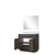 Lexora Abbey 36 inch W Brown Oak Vanity Cabinet White Quartz Countertop and 34 in Mirror - LVA36SK210