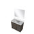 Lexora Abbey 36 inch W Brown Oak Vanity Cabinet White Quartz Countertop and 34 in Mirror - LVA36SK210