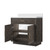Lexora Abbey 36 inch W Brown Oak Vanity Cabinet and Cultured Marble Top - LVA36SK300