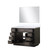 Lexora Abbey 48 inch W Brown Oak Vanity Cabinet, White Quartz Top, and 46 in Mirror - LVA48SK210