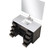Lexora Abbey 48 inch W Brown Oak Vanity Cabinet, White Quartz Top, Faucet Set, and 46 in Mirror - LVA48SK211