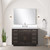 Lexora Abbey 48 inch W Brown Oak Vanity Cabinet and Cultured Marble Top - LVA48SK300