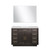 Lexora Abbey 48 inch W Brown Oak Vanity Cabinet, Cultured Marble Top, and 46 in Mirror - LVA48SK310