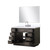 Lexora Abbey 48 inch W Brown Oak Vanity Cabinet, Cultured Marble Top, Faucet Set, and 46 in Mirror - LVA48SK311