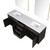 Lexora Abbey 84 inch W Brown Oak Double Sink Vanity Cabinet, White Quartz Top, and 36 in Mirrors - LVA84DK210