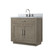 Lexora Abbey 36 inch W Grey Oak Vanity Cabinet, Carrara Marble Top, and Faucet Set - LVA36SR101