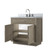 Lexora Abbey 36 inch W Grey Oak Vanity Cabinet, Carrara Marble Top, and Faucet Set - LVA36SR101
