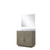 Lexora Abbey 36 inch W Grey Oak Vanity Cabinet Carrara Marble Countertop and 34 in Mirror - LVA36SR110