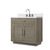 Lexora Abbey 36 inch W Grey Oak Vanity Cabinet, White Quartz Top, and Faucet Set - LVA36SR201