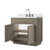 Lexora Abbey 36 inch W Grey Oak Vanity Cabinet, White Quartz Top, and Faucet Set - LVA36SR201