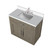 Lexora Abbey 36 inch W Grey Oak Vanity Cabinet, White Quartz Top, and Faucet Set - LVA36SR201