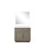 Lexora Abbey 36 inch W Grey Oak Vanity Cabinet White Quartz Countertop and 34 in Mirror - LVA36SR210