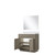 Lexora Abbey 36 inch W Grey Oak Vanity Cabinet Cultured Marble Countertop and 34 in Mirror - LVA36SR310