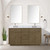 Lexora Abbey 60 inch W Grey Oak Double Sink Vanity Cabinet, Carrara Marble Top, and 28 in Mirrors - LVA60DR110