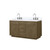 Lexora Abbey 60 inch W Grey Oak Double Sink Vanity Cabinet, White Quartz Top, and Faucet Set - LVA60DR201