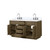 Lexora Abbey 60 inch W Grey Oak Double Sink Vanity Cabinet, White Quartz Top, and Faucet Set - LVA60DR201