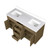 Lexora Abbey 60 inch W Grey Oak Double Sink Vanity Cabinet and Cultured Marble Top - LVA60DR300