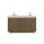 Lexora Abbey 60 inch W Grey Oak Double Sink Vanity Cabinet, Cultured Marble Top, and Faucet Set - LVA60DR301