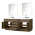 Lexora Abbey 80 inch W Grey Oak Double Sink Vanity Cabinet, White Quartz Top, Faucet Set, and 36 in Mirrors - LVA80DR211