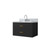 Lexora Castor 30 inch W Black Single Bath Wall Hung Vanity Cabinet, Carrara Marble Top, and Faucet Set - LVC30SL101