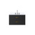 Lexora Castor 30 inch W Black Single Bath Wall Hung Vanity Cabinet, White Quartz Top, and Faucet Set - LVC30SL201