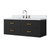Lexora Castor 48 inch W Black Single Bath Wall Hung Vanity Cabinet, White Quartz Top, and Faucet Set - LVC48SL201